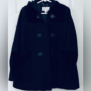 BCBGeneration Women's Black Pea Coat